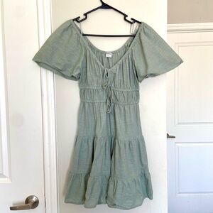 Cotton On front-tie sage green milk maid dress